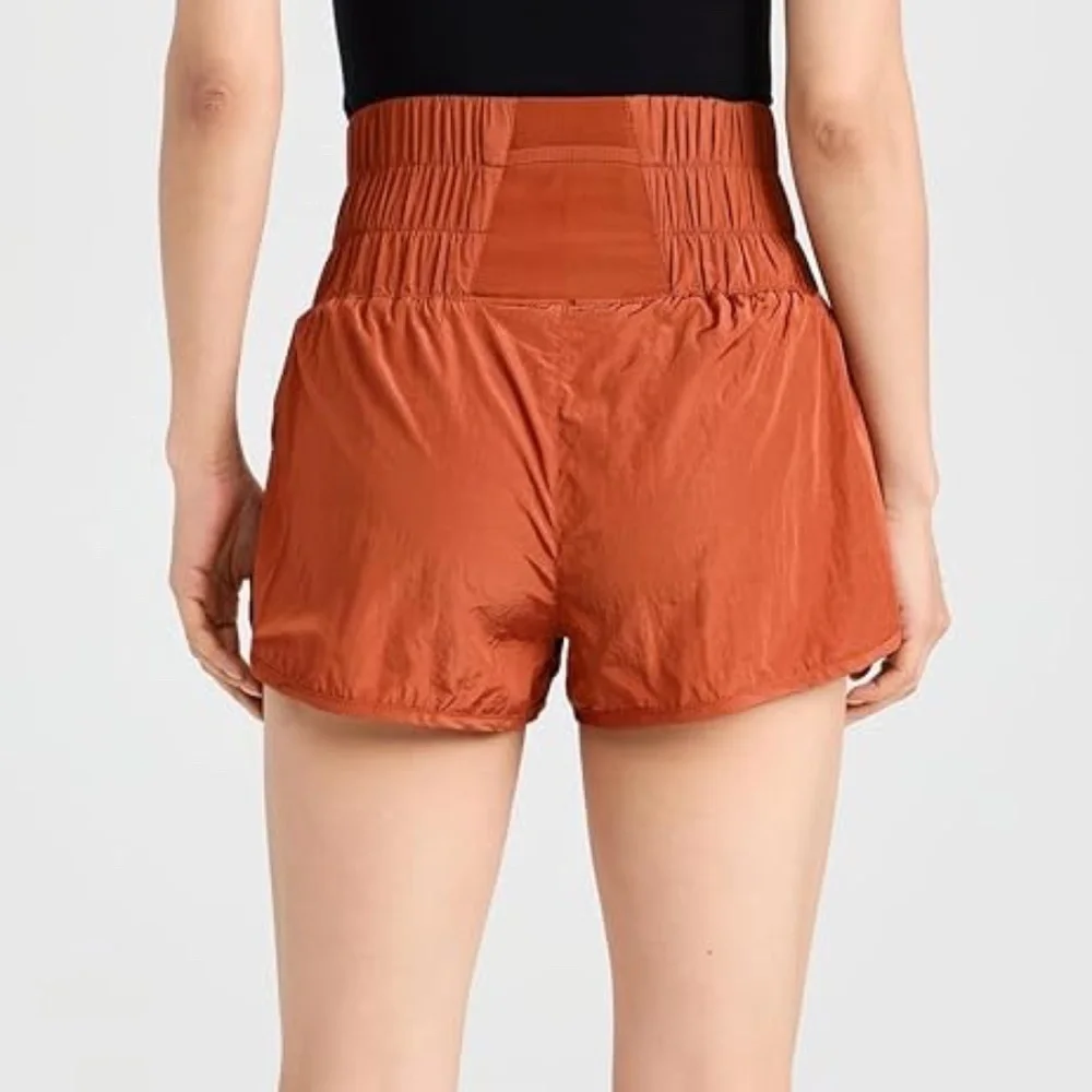 Free People FP Movement Orange High Rise The Way Home Shorts Size XS